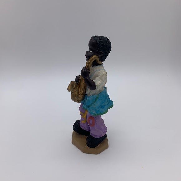 Jay Imports Jumbo African American Saxophone Musician Boy Figurine Sculpture 8” - Picture 7 of 11